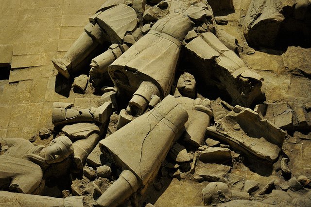 broken terra-cotta warriors